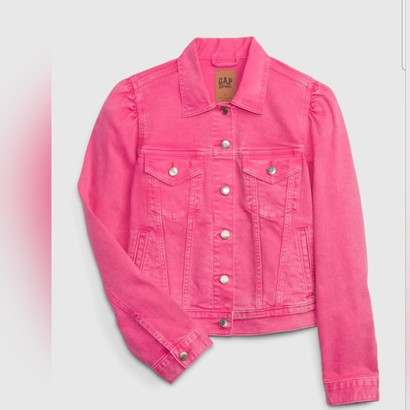 NWT 💖 GAP x Barbie Puff Sleeve Denim Jacket 💖 - Picture 4 of 8